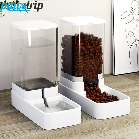 Large Capacity Automatic Pet Feeder Water Dispenser Dogs Cats