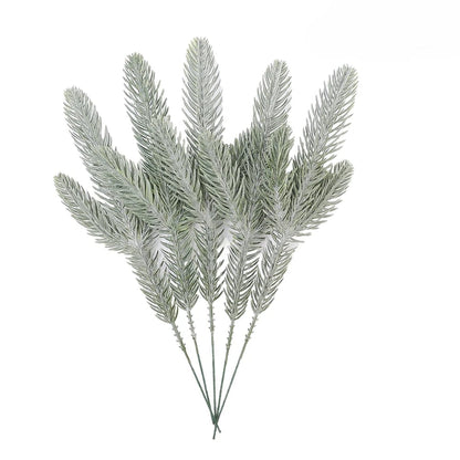 Artificial Snow Pine Branch Set - 5/10pcs Fake Pine Needles Garland