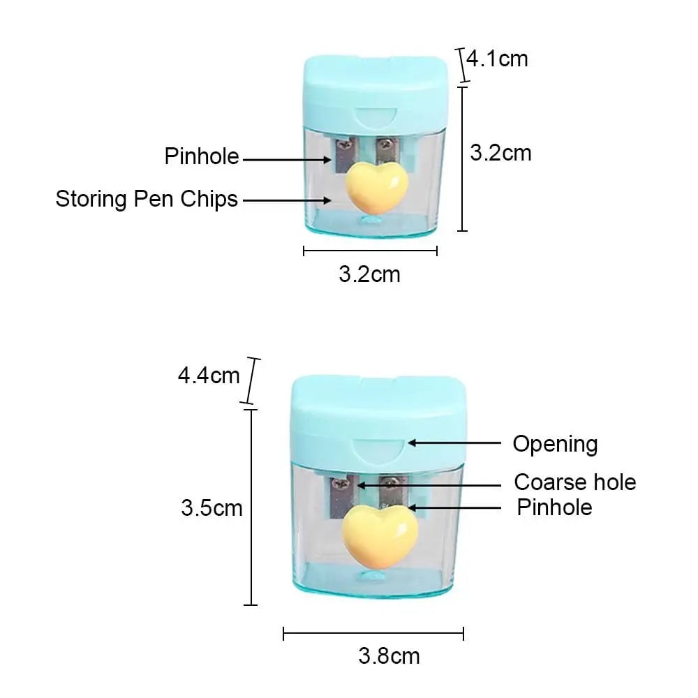 Cartoon Pencil Sharpener Single/Double Hole Student School Office
