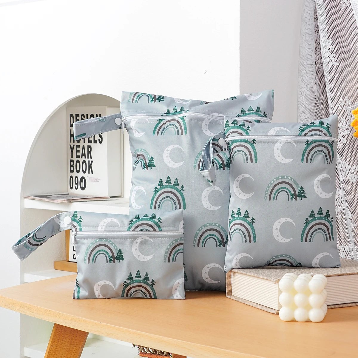 3-Pack Waterproof Wet Dry Bags - Swimsuit & Cloth Diaper Storage
