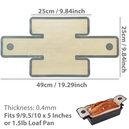 Silicone Bread Loaf Pan Liners 9x5 Inch Reusable Nonstick Mats