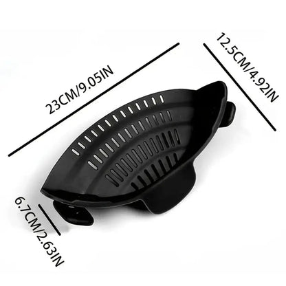 Adjustable Silicone Clip-On Strainer for Pots Pans Bowls - Pasta