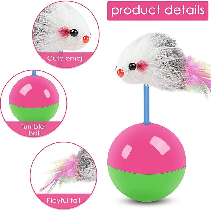 Interactive Cat Mouse Teasing Toy Set - Multi-Pet Entertainment Kit