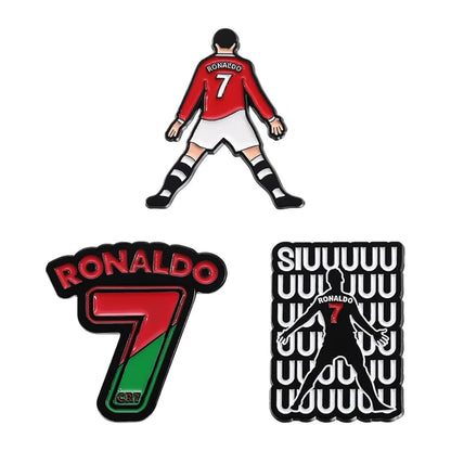 Football Star Enamel Lapel Pin - Professional Athlete Badge Brooch
