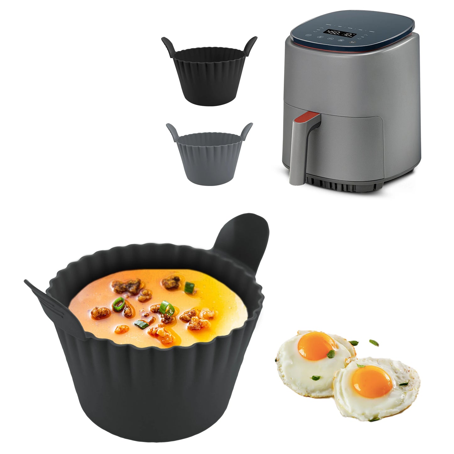 Silicone Egg Cups - Air Fryer & Dishwasher Safe Reusable Baking