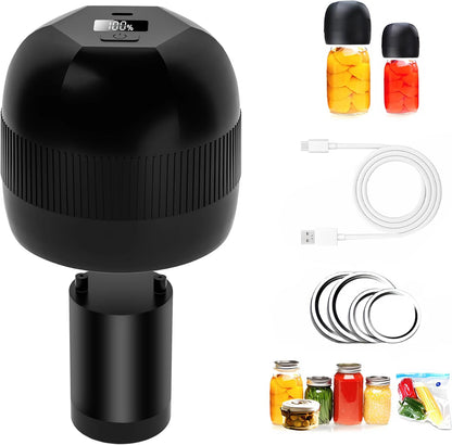 Electric Mason Jar Vacuum Sealer Kit - 5x Longer Food Freshness