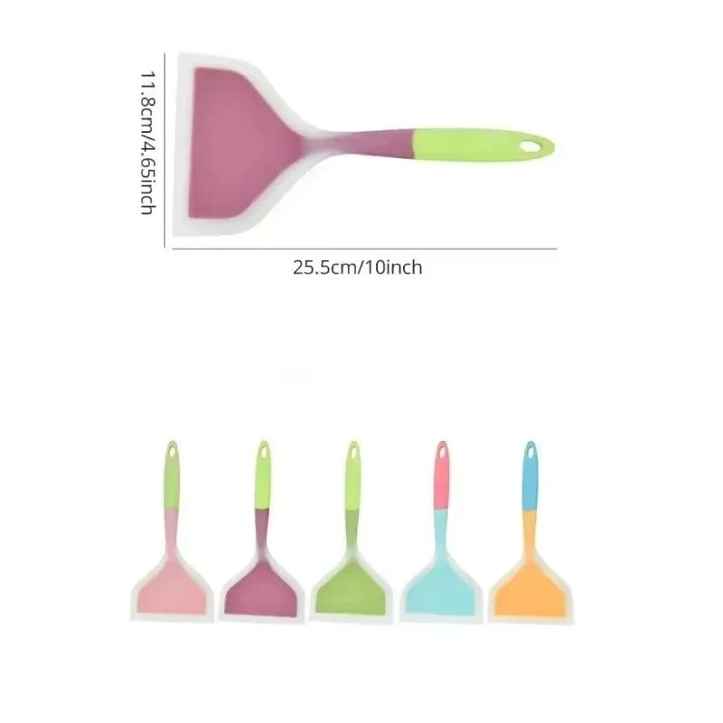 High Heat Silicone Cooking Spatula - Wide Pancake Flipper Scraper