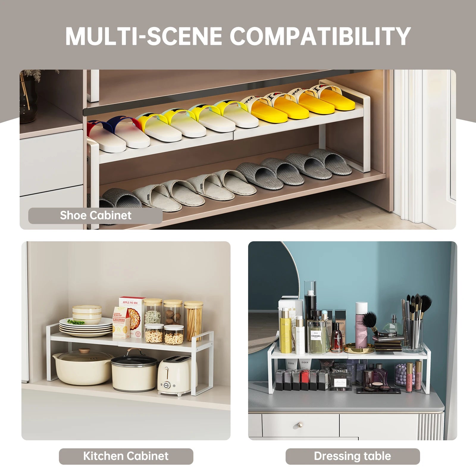 Extendable Under Sink Storage Rack - Multi-Layer Cabinet Organizer
