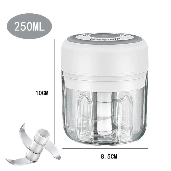 250ml USB Electric Garlic Mincer Chopper Food Processor Kitchen