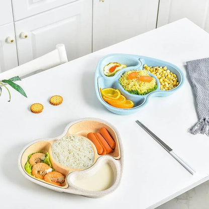 BPA-Free Suction Plates with Dividers - Stackable Toddler Dishes