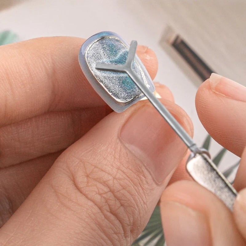 Cat Eye Nail Magnet Set - Y Shape Wire Heart Ingot Design Tools