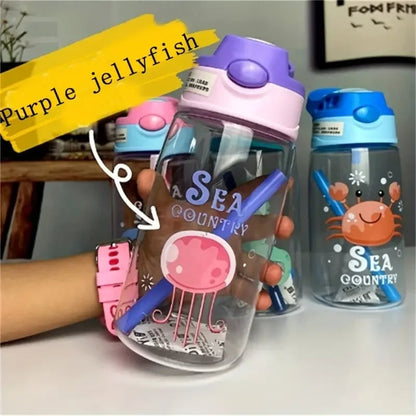 Plastic Straw Water Cup - Duckbill Spout Design for Kids & Adults