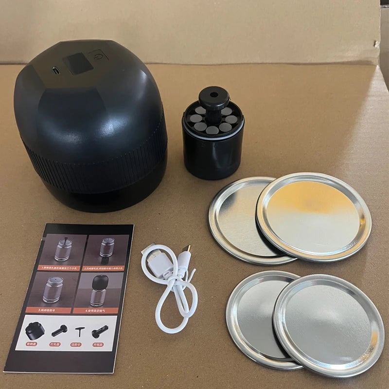 Electric Mason Jar Vacuum Sealer Kit - 5x Longer Food Freshness