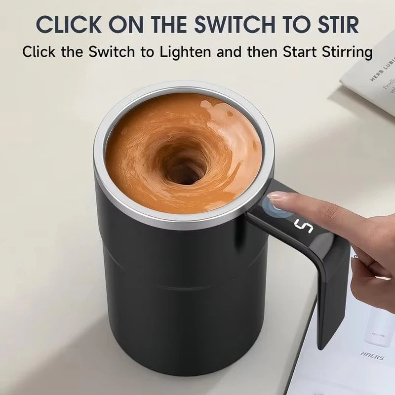 380ml USB Rechargeable Self Mixing Coffee Mug Electric Waterproof