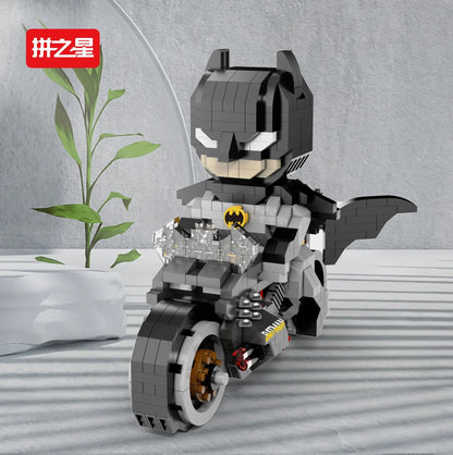 Batman 3D Mini Building Blocks Figure - DC Hero Motorcycle Puzzle Model