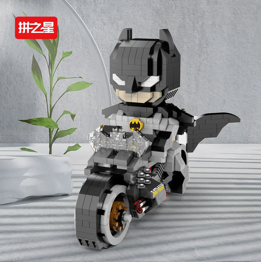 Batman 3D Mini Building Blocks Figure - DC Hero Motorcycle Puzzle Model