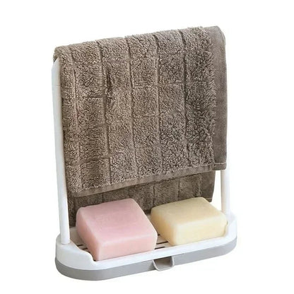Kitchen Sink Organizer Rack - Towel Sponge Soap Holder Desktop