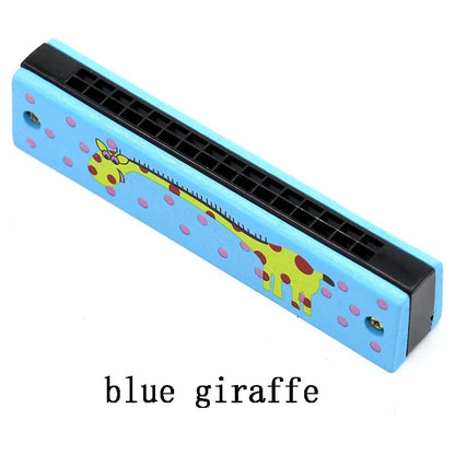 Wooden 10 Hole Harmonica Kids Educational Musical Instrument Toy