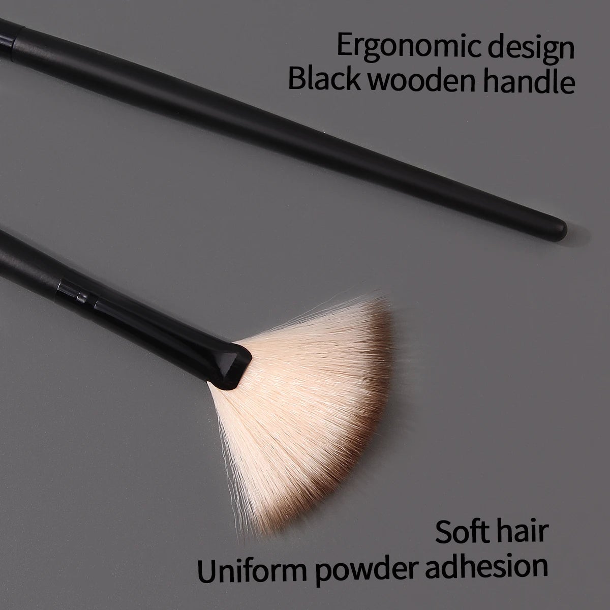 Professional Fan-Shaped Blush Powder Makeup Brush Set Multi-Purpose