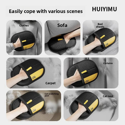 Pet Hair Remover Gloves - Dual Purpose Grooming & Cleaning Tool