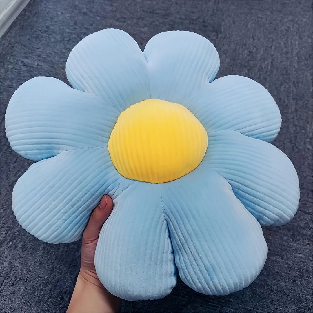 Sunflower Daisy Plush Cushion - Office Chair Mat & Floor Pillow