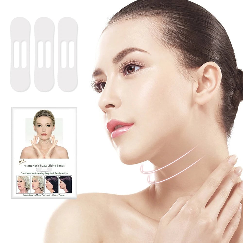 10pcs Transparent Waterproof Neck Lifting Patches Invisible Face Lift