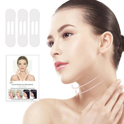 10pcs Transparent Waterproof Neck Lifting Patches Invisible Face Lift