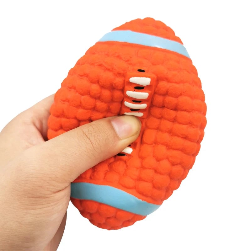 Natural Latex Dog Balls Anti-Bite Squeaky Chew Toys Small Large Dogs