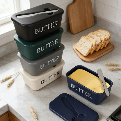 Large Capacity Butter Cheese Storage Box with Tools - Fridge Organizer