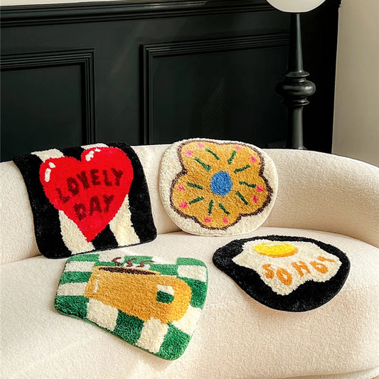 40x40cm Tufted Seat Cushion - Soft Round Square Floral Design Pad