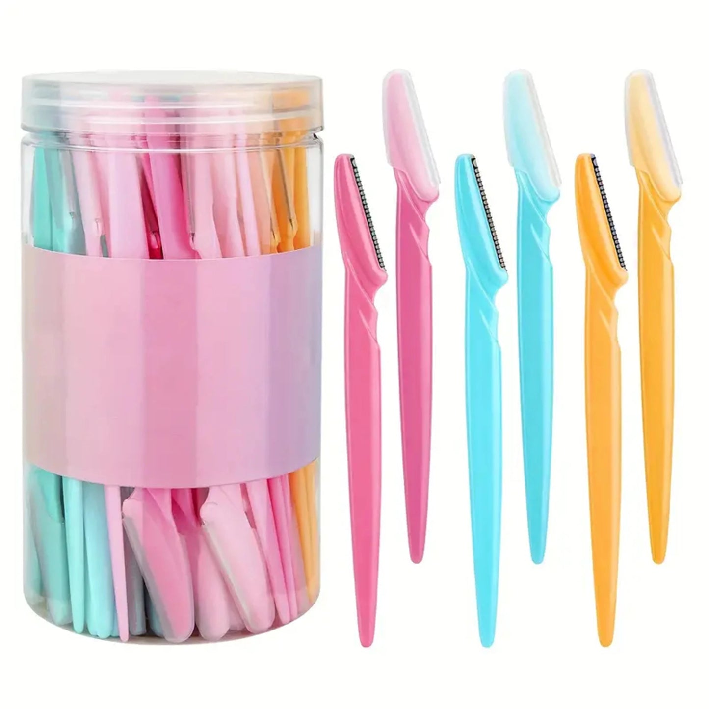 Brow & Face Razor Set 5-40pcs - Eyebrow Hair Trimmer with Cover