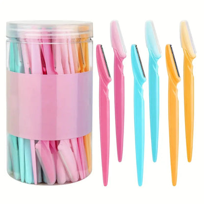 Brow & Face Razor Set 5-40pcs - Eyebrow Hair Trimmer with Cover