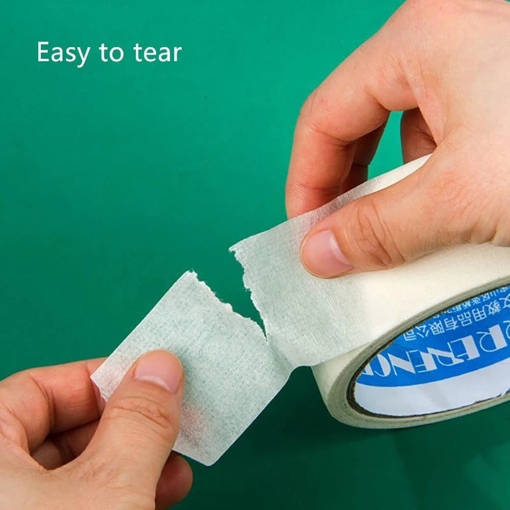 12M White Writable Masking Tape - Waterproof Self Adhesive Art DIY