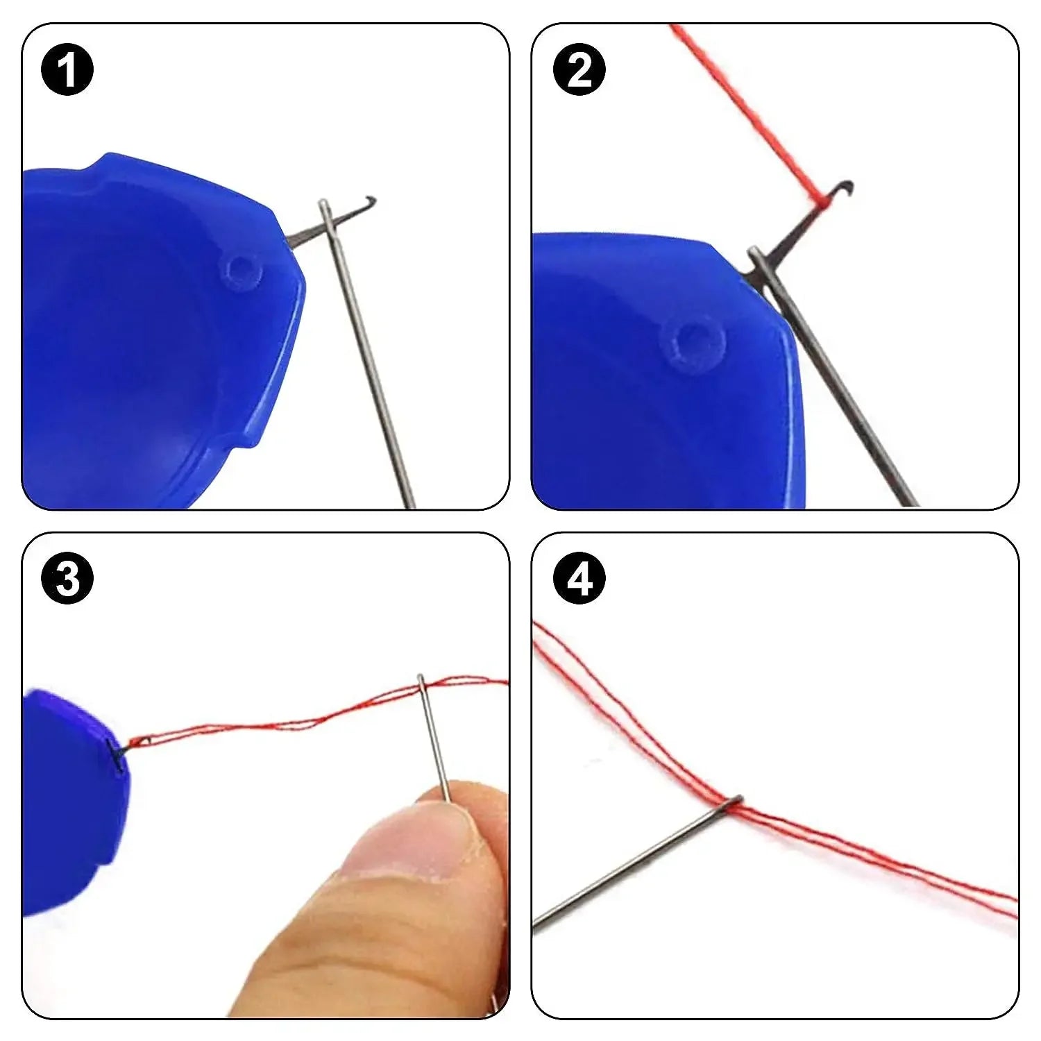 6Pcs Plastic Wire Loop Needle Threader Set - Sewing Machine Tool
