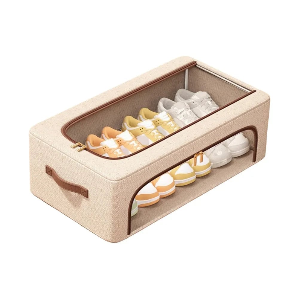 Clear Window Under Bed Storage Box Moisture Proof Shoe Organizer