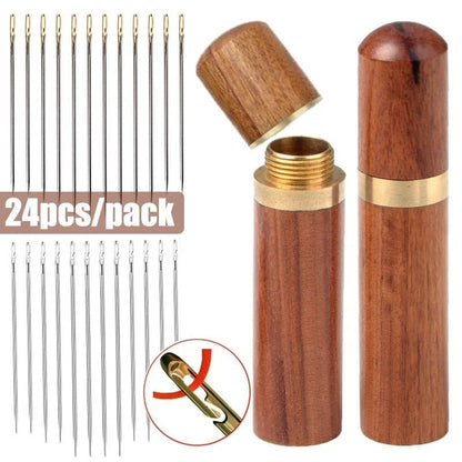 30pcs Self Threading Stainless Steel Automatic Blind Sewing Needles