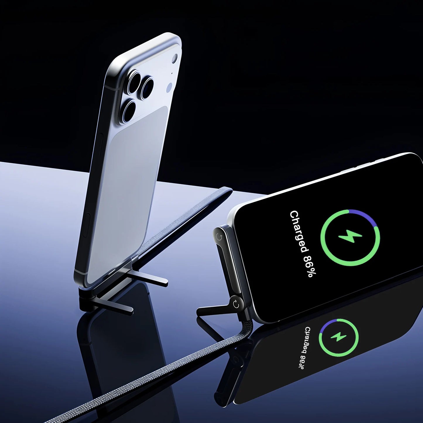 240W USB-C Cable Phone Holder - Fast Charging & Data Transfer Stand