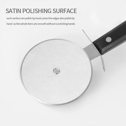 Stainless Steel Pizza Cutter 9cm Wheel POM Handle Slicer