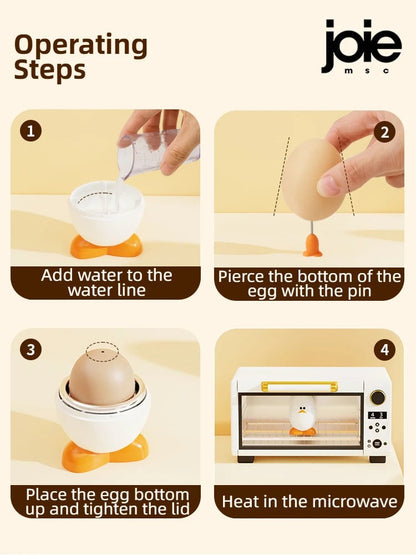 Joie Microwave Egg Boiler - Poacher Steamer for Chicken & Quail Eggs