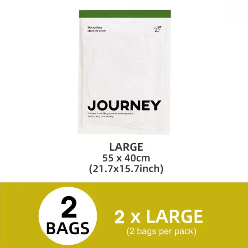 2-Pack Roll Up Compression Bags No Pump Required Travel Storage