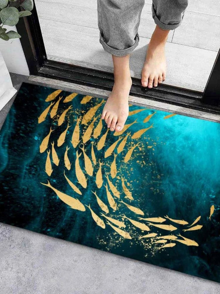 Super Absorbent Anti-Slip Door Mat - Modern Bathroom Floor Carpet