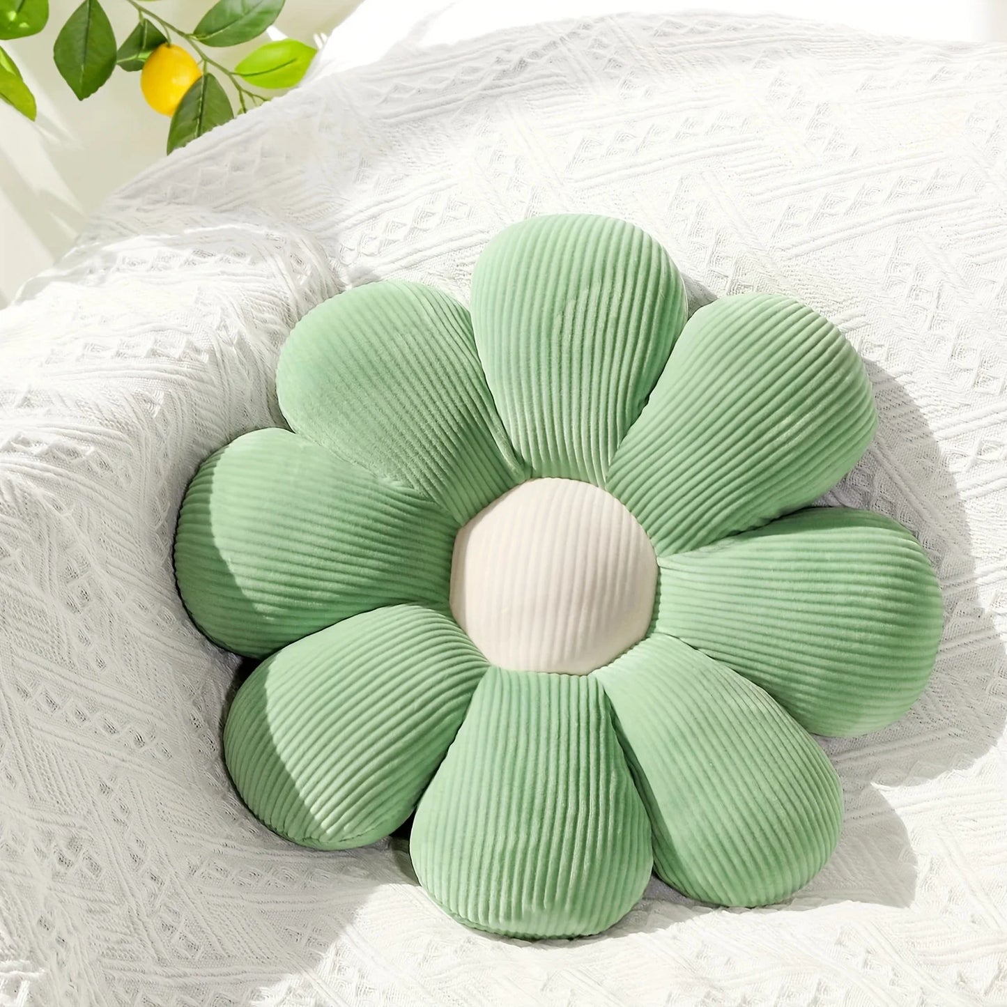 Sunflower Daisy Plush Cushion - Office Chair Mat & Floor Pillow