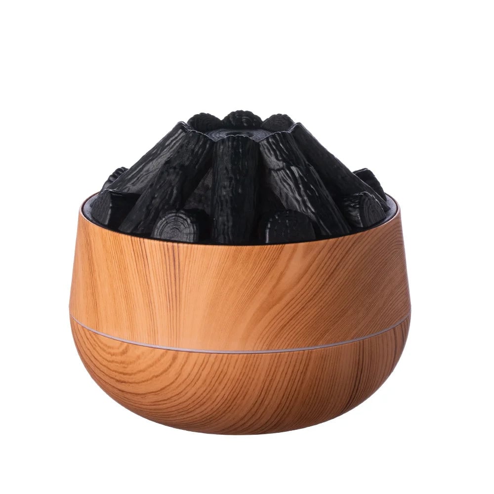 300ml Charcoal Flame Ultrasonic Humidifier Aromatherapy Diffuser