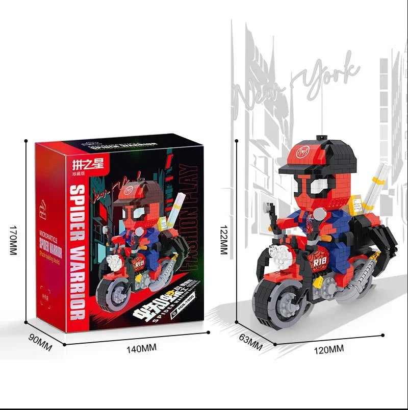 Batman 3D Mini Building Blocks Figure - DC Hero Motorcycle Puzzle Model