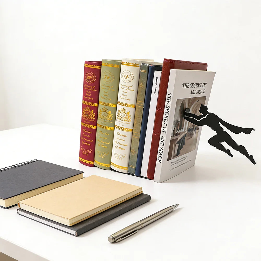 Superhero Bookend,Floating Bookshelf for Book Lovers