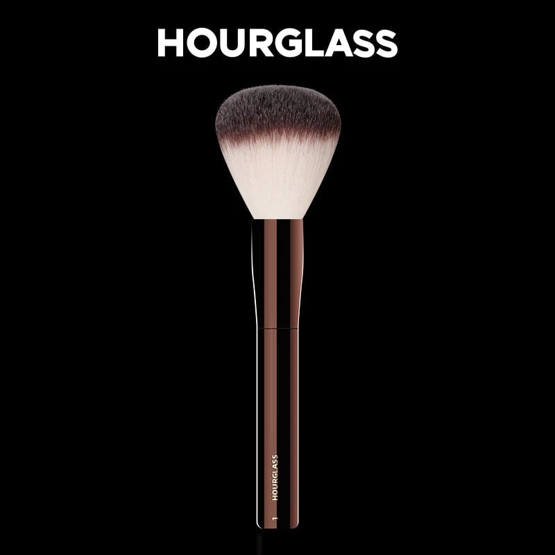 No.1 Round Head Powder Brush - Soft Fiber Hair Hourglass Design