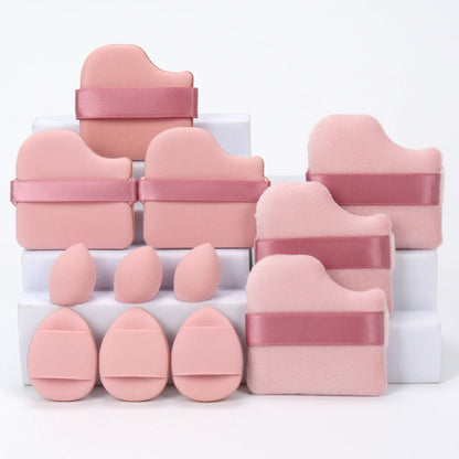 12-Piece Makeup Sponge Set - Powder Puffs, Air Cushion & Beauty Eggs