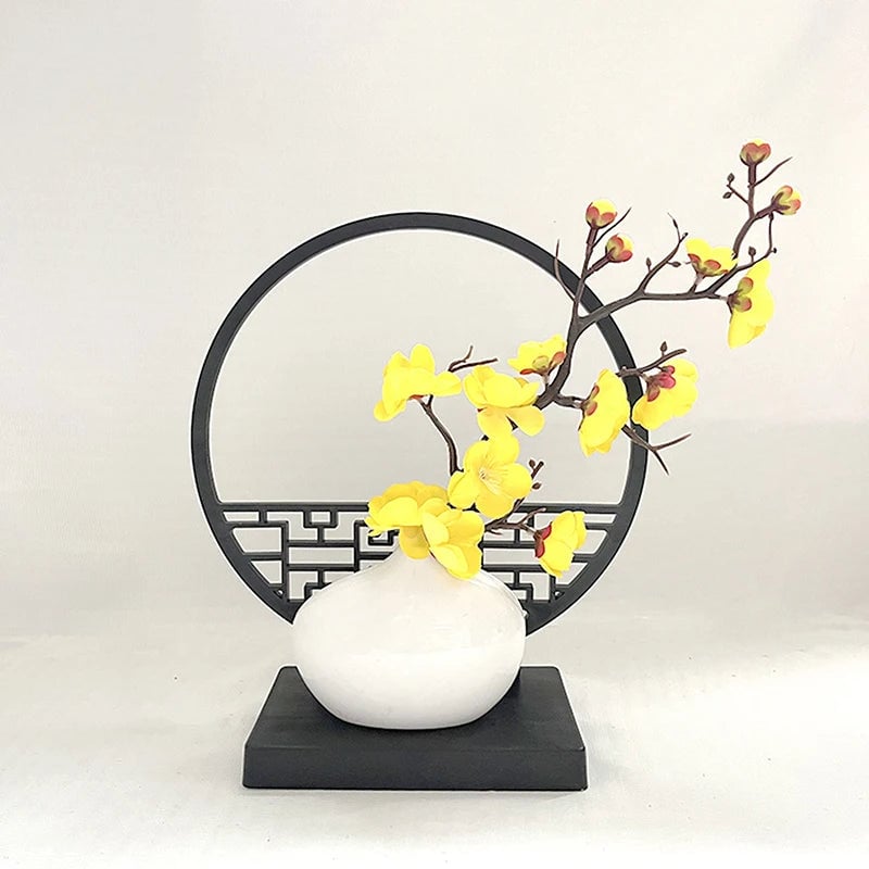 15cm Artificial Plum Blossom Bonsai Tree Pot Screen Base Decor