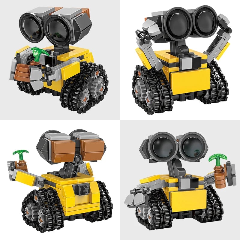 217Pcs Space Mini Robot MOC Building Blocks - Sci-Fi Tracked Bot Model
