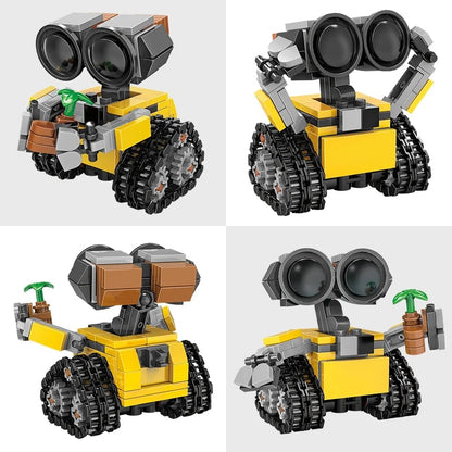 217Pcs Space Mini Robot MOC Building Blocks - Sci-Fi Tracked Bot Model